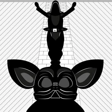 Monster silhouette Stock Illustration