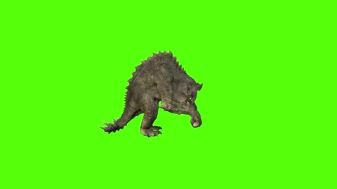 Monster smash attack forward Green Screen Animation 4k Rendering Видео 262597272