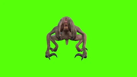 Monster Spit Venom Green Screen Animation 4k Rendering 動画素材 267717978
