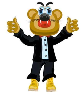 Monster in suit Stock Illustration