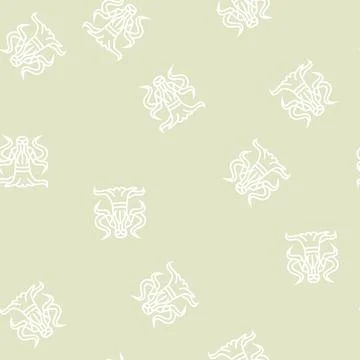 Monster tentacles line seamless pattern Illustrazione stock