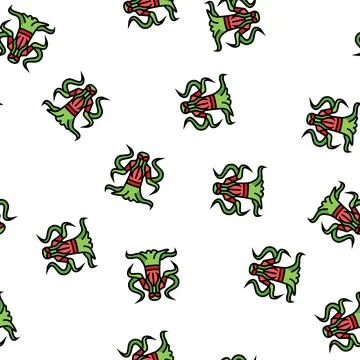 Monster tentacles vector seamless pattern Stock Illustration