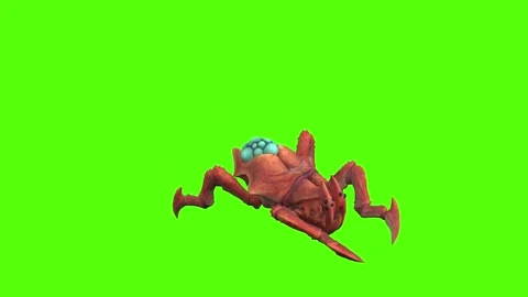 Monster Tetrachnide Claws Attack Forward Position Green Screen Animation 4k Видео 270021977