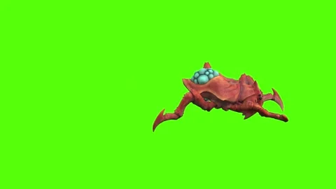 Monster Tetrachnide Claws Attack Forward Position Green Screen Animation 4K  Видео 270021979