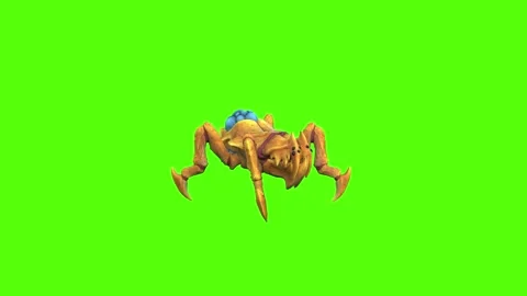 Monster Tetrachnide Claws Attack Forward Green Screen Animation 4K Renderi Видео 270022553