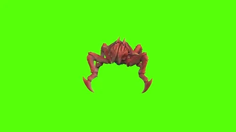 Monster Tetrachnide Claws Attack Green Screen Animation 4K Rendering Stock-Footage 270021985