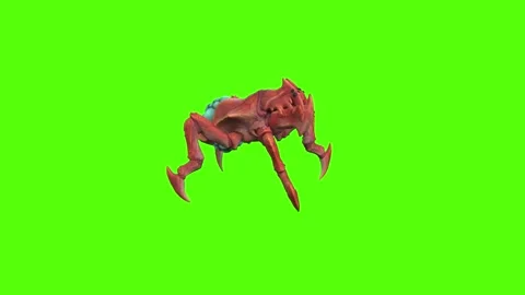 Monster Tetrachnide Claws Attack Green Screen Animation 4K Rendering Видео 270021991