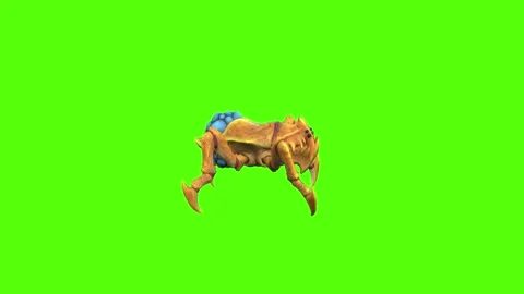 Monster Tetrachnide Claws Attack Green Screen Animation 4K Rendering Vídeo Stock 270022577