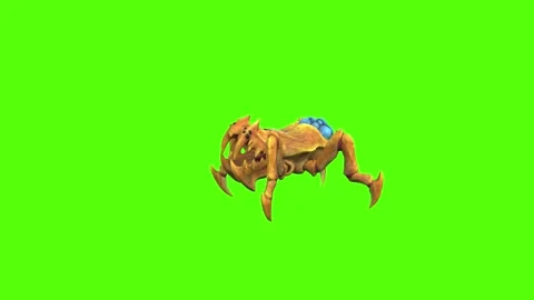 Monster Tetrachnide Getting Hit Back Green Screen Animation 4K Rendering Видео 270022496