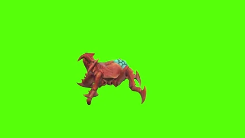Monster Tetrachnide Roar Green Screen Animation 4K Rendering Vídeo Stock 270021908