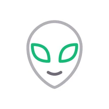Monster thin line colour icon Ilustração Stock