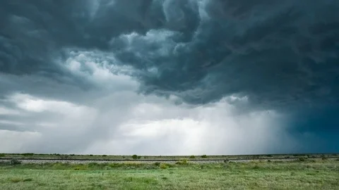 Monster thunderstorm in New Mexico Video stock 125533947