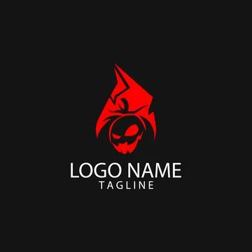 Monster tomatoes logo design vector Illustrazione stock