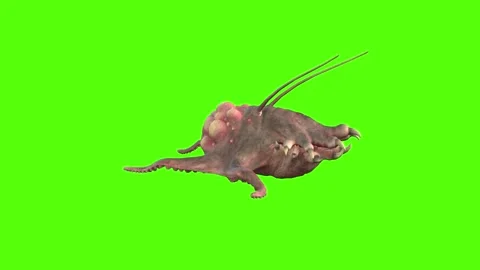 Monster Tongue Attack Green Screen Animation 4k Rendering 動画素材 267715919