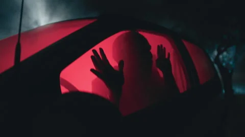 Monster trapped in the car Stock Footage 250765655