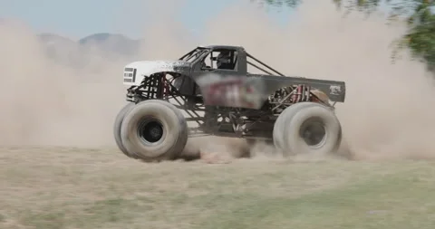 Monster Truck Doing Donuts Stock Footage 303523813
