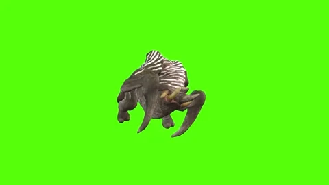 Monster Turn Left Green Screen Animation 4K Rendering Stock Footage 270021430