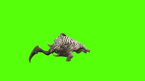 Monster Turn right Attack Green Screen Animation 4K Rendering Vídeos de archivo 270021389