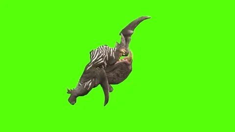 Monster Two Hit Combo Forward Green Screen Animation 4K Rendering 스톡 동영상 270021592