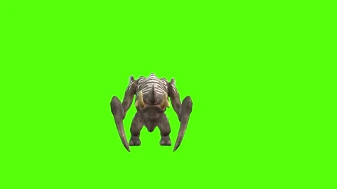 Monster Two Hit Combo Green Screen Animation 4K Rendering Vidéo 270021594