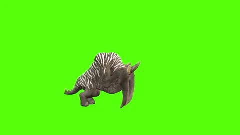 Monster Two Hit Combo Green Screen Animation 4K Rendering Vídeo Stock 270021607