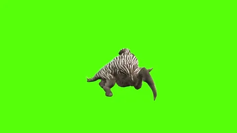 Monster Two Hit Combo Moving Forward Green Screen Animation 4K Rendering Stock Footage 270021565