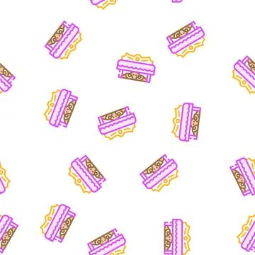 Monster under bed fear vector seamless pattern Illustrazione stock