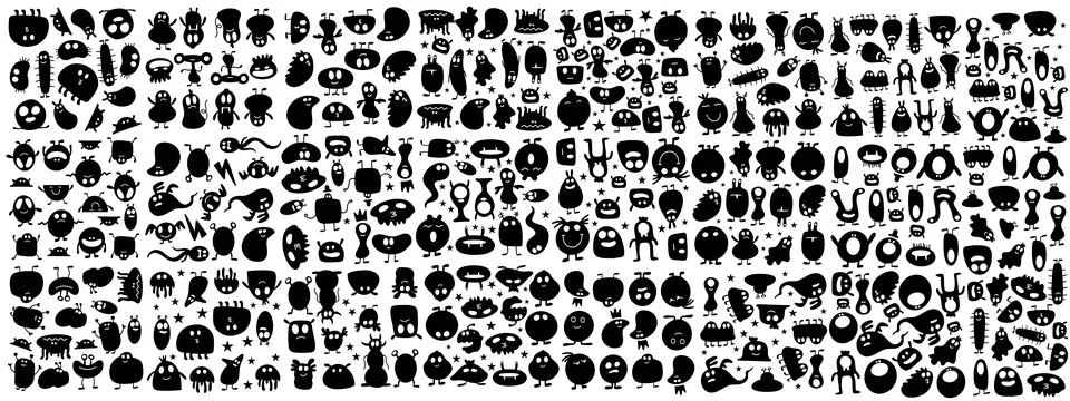 Monster vector set bundle design Stock-Illustration