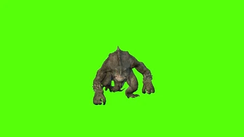 Monster Walking Green Screen Animation 4k Rendering Vídeos de archivo 262597376