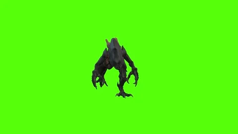 Monster Walking Green Screen Animation 4k Rendering Stock-Footage 262699269
