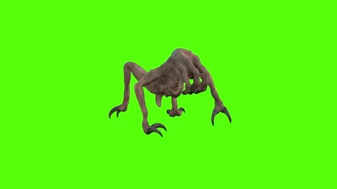 Monster Walking Green Screen Animation 4k Rendering Stock Footage 267718436