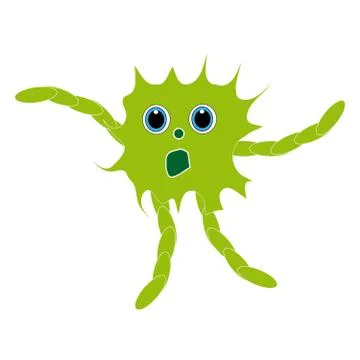 Monster on white background. Stock Illustration
