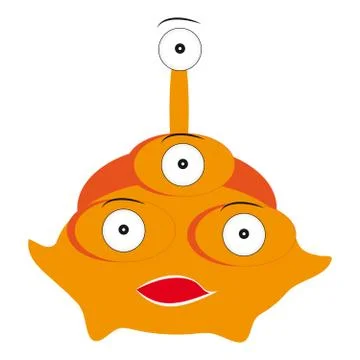 Monster on white background Stock Illustration