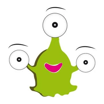 Monster on white background Stock Illustration