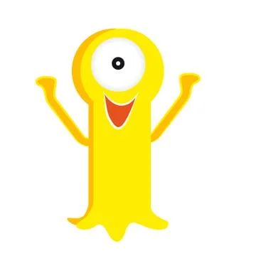 Monster on white background Stock Illustration