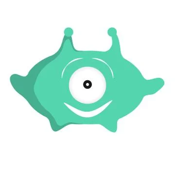 Monster on white background Stock Illustration