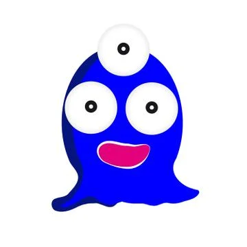 Monster on white background Stock Illustration