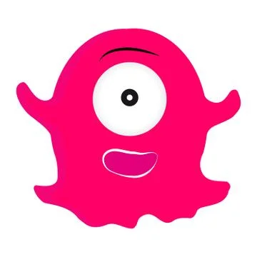 Monster on white background Stock Illustration