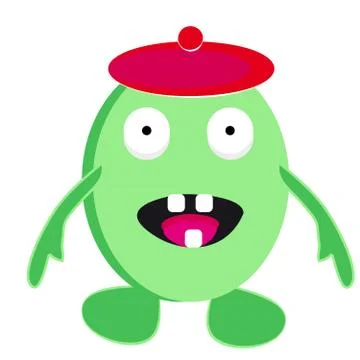 Monster on white background Stock Illustration