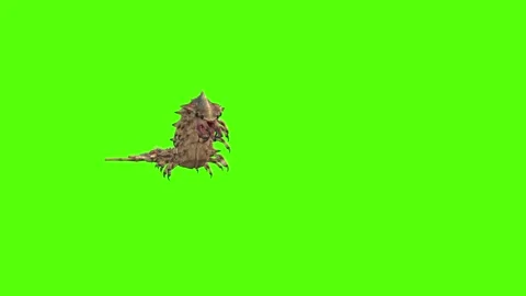 Monster Worm Crawl Forward Position Green Screen Animation 4K Rendering Vídeos de archivo 270021767