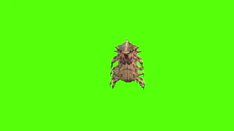 Monster Worm Spit Venom Green Screen Animation 4K Rendering Stock Footage 270021849