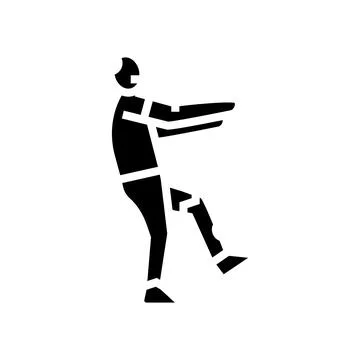 Monster zombie glyph icon vector illustration イラスト素材