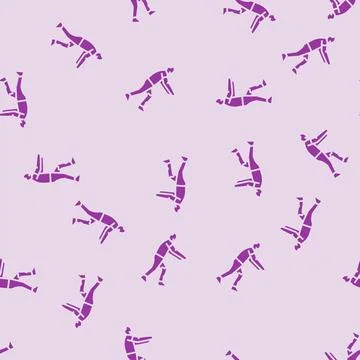 Monster zombie glyph seamless pattern 스톡 일러스트