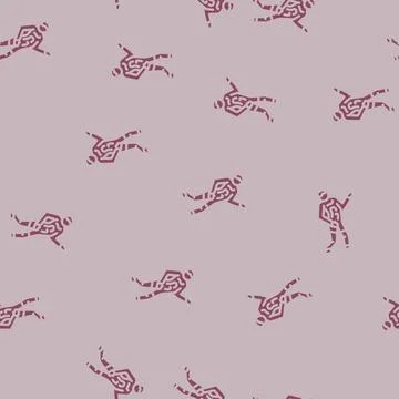 Monster zombie glyph vector seamless pattern 스톡 일러스트