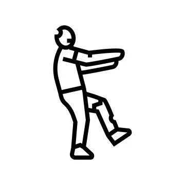 Monster zombie line icon vector illustration 스톡 일러스트