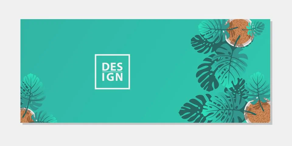 MONSTERA BACKGROUND Stock Illustration