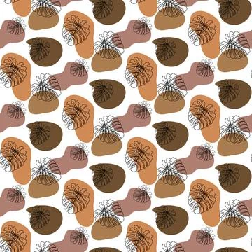 Monstera Deliciosa Leaf Seamless Pattern. Perfect for Textile, Fabric, Backg Stock Illustration