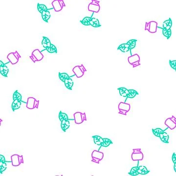 Monstera deliciosa vector seamless pattern Stock Illustration