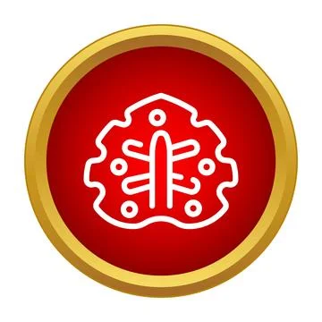 Monstera leaf graphic icon on red button Illustrazione stock