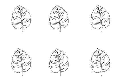 Monstera leaf icon illustration Stock Illustration